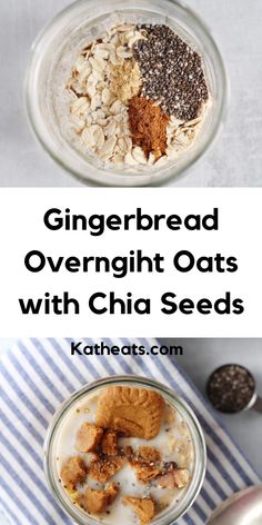 gingerbread overnight oats with chia seeds