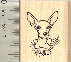 Tail Wagging Chihuahua Rubber Stamp Handmade Cards For Friends, Rabbit Drawing, Pugs And Kisses, Rabbit Art, Wood Stamp, Craft Printing, Custom Stamps, Stamp Crafts, Cards For Friends