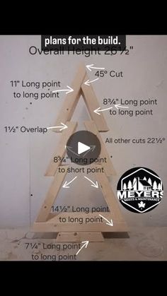 a video demonstrating how to build a wooden christmas tree with plans for the build triangle