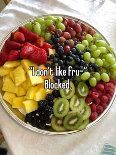 i don't like fru - bloked, but the fruit is on it