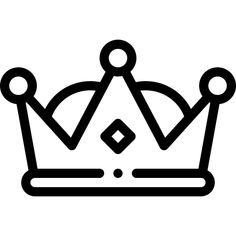 a black and white crown icon