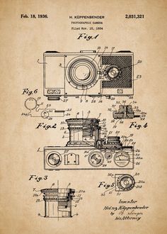 an old camera is shown in this drawing