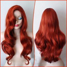 Mermaid Wig, Black To Red Ombre, Copper Red Hair, Dyed Red Hair, Halloween Wigs, Red Wigs, Party Kleidung, Copper Red