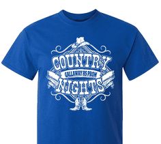 High School Impressions PR-033-w; Custom Prom & Homecoming Tees Country Nights Western Theme - Create your own design for t-shirts, hoodies, sweatshirts. Choose your Text, Ink and Garment Colors Tshirts Design, Prom Decor, Student Council, Western Theme, Prom Night, Homecoming, High School, Create Your, Create Your Own