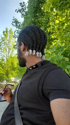 Hair Jewelry For Braids Men, Men Cornrows With Beads, Mens Braids With Beads, Waves Hairstyle Men