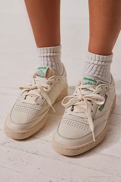 Reebok Club C 85 Vintage Sneakers | Free People Reebok Shoes Outfit, Reebok Club C 85 Outfit, Club C 85 Outfit, Reebok Outfit, Reebok Club C 85 Vintage, Club C 85 Vintage, Vintage Trainers, Reebok Club C 85, Club C 85