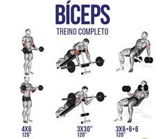 an image of a man doing exercises with dumbbells and barbells in different positions