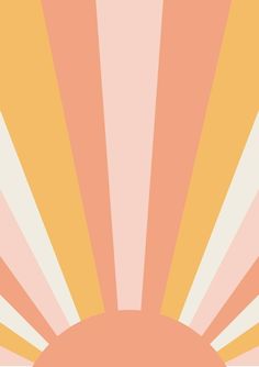 an orange and pink background with sun rays