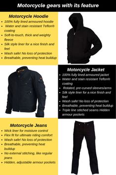 motorcycle gear with its feature and description