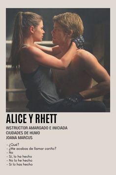 the movie poster for alice y rhettt, starring in spanish and english language