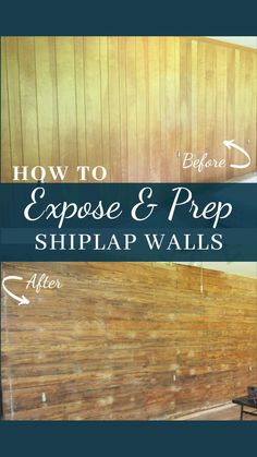 how to remove and prep shiplap walls