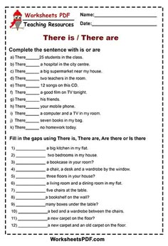 worksheet for teaching with pictures and text