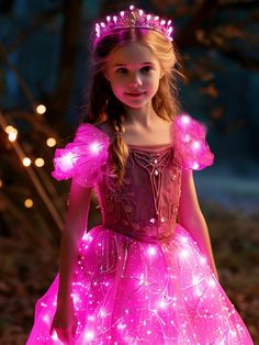 PRICES MAY VARY. A complete girls princess dream: Dress up your little princess, this set is suitable for children from 3 ~ 8 years old, a dress that glows day or night will be the most dazzling princess. The princess dress up contains: 10 * non-luminous butterflies + 1 * light up magic wand + 1 * led crown + 4 * button batteries (the butterfly itself is installed, please choose the area you like, there are pins that can be placed anywhere) COMPACT AND COMFORTABLE FABRIC: Girls light up princess Toddler Princess Costume, Party Dress Red, Up Cosplay, Toddler Princess Dress, Christmas Dress Up, Baby Costumes Girl, Fancy Dress Up, Princess Dress Up