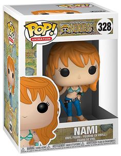 a pop vinyl figure in a box with the name nami on it's front