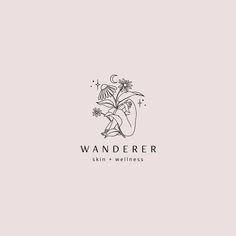 the logo for wanderr skin and wellness, which is designed to look like a vase with