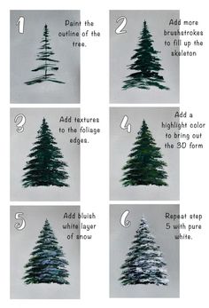 how to paint a christmas tree with acrylic inks step by step instructions