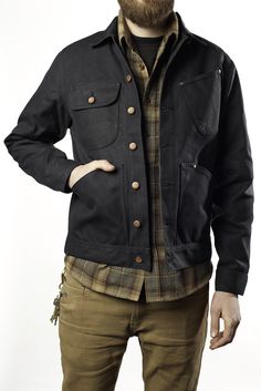 Work Jacket | Mercy Supply Co :: Handcrafted in the USA Mens Rugged, Vintage Workwear, Mens Fashion Smart, Hipster Mens Fashion, Rugged Style, Work Jacket