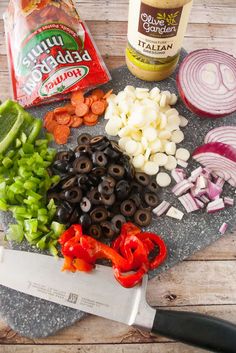 the ingredients for this dish include onions, bell peppers, and jalapenos