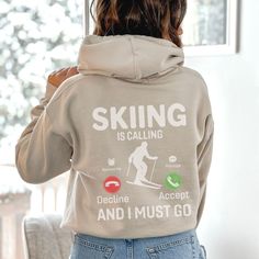 "Winter Sport Hoodie | Snow Skiing Shirt | Skier Gifts | Ski Sweatshirt | Ski Sweater | Snowboard Sweatshirt | Extreme Sport  Fall/Christmas: https://etsy.me/3xNaeLN Teacher - School: https://bit.ly/3ZCU1nS Trendy Shirts: https://etsy.me/3MywvSr OUR SIZING IS ADULT UNISEX. This means it will be larger than normal women's sizing.  Please see photos for size charts 🌻 Please read the full description:   This hoodie/sweatshirt sizing is NOT oversized.  You need to order at least 1-2 sizes larger for the extra baggy look in this photo.  (The normal sizing is UNISEX.) 🔔 Example: if you use size S choose between a size L or XL.  💡 HOW TO PLACE YOUR ORDER: 1. Please Check and Review all the Photos 2. Select your Shirt Color and Size from drop down menu 3. Choose your Quantity as much as you wan Skiing Trip, Ski Shirt, Ski Sweatshirt, Gigi 2, Hoodies Aesthetic