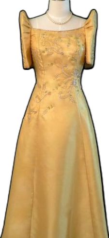 Elegant Satin Gown For Mother Of The Bride, Elegant Organza Dress For Mother Of The Bride, Elegant Satin Evening Dress For Mother Of The Bride, Fitted Organza Dress For Mother Of The Bride, Mother Of The Bride Ball Gown With Fitted Bodice, Elegant Gold Organza Gown, Elegant Silk Dresses For Mother Of The Bride, Silk Evening Dress For Mother Of The Bride, Elegant Gold Organza Dress