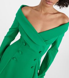 Evening V-neck Elastane Dress, Fitted Structured Dress For Party, Structured Fitted Party Dresses, V-neck Evening Dress, Structured Mini Dress For Spring Party, Green Elastane Bodycon Dress For Party, Spring Party Mini Dress With Structured Shape, Spring Party Structured Mini Dress, Chic Structured Fitted Dress