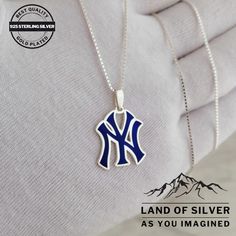 Handmade, New York Yankees Necklace, 925 Sterling Silver, Enamel Filled, Fan Necklace, Stylish Gift for Baseball Lovers, Unisex Necklace, Birthday Gift, Best Friend Gift, Sports Necklace, Pendant Height, 0.94''(24mm) Pendant Width, 0.78'' (20mm) Material, Solid Silver The New York Yankees are an American professional baseball team based in the New York district of the Bronx. The Yankees compete in Major League Baseball (MLB) as a member club of the American League (AL) East division. It is one o Yankees Necklace, Baseball Necklace, Baseball Girlfriend, Gifts For Baseball Lovers, Fan Necklace, Cute Couple Gifts, Jewelry Accessories Ideas, Unisex Necklace, Simple Bracelets