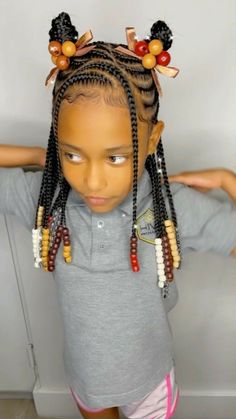 Pre K Graduation Hairstyles Black, Braids And Beads, Black Baby Girl Hairstyles, Toddler Braided Hairstyles