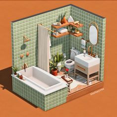 a bathroom scene with a bathtub, sink and toilet