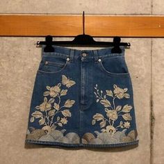 ad eBay - GUCCI Embroidery Denim Mini Skirt Women Size 38 Made in Italy New from Japan - Buy Now, click the link (eBay) Spring Gucci Denim Bottoms, Gucci Denim Bottoms For Spring, Blue Gucci Denim Bottoms, Casual Gucci Blue Bottoms, Spring Fitted Gucci Skirt, Gucci Fitted Skirt For Spring, Spring Gucci Fitted Skirt, Gucci Summer Bottoms, Fitted Embroidered Denim Skirt