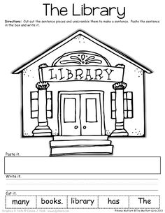 the library worksheet for kids