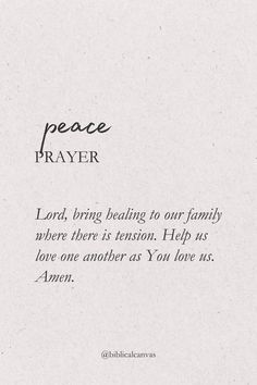 a piece of paper with the words peace prayer written on it