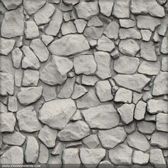 a stone wall that looks like it has been made out of rocks and is white