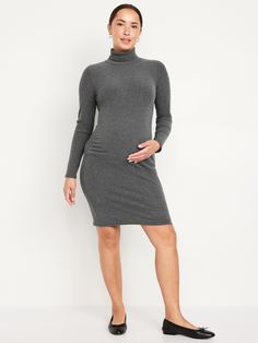 mock neck long sleeves shirred sides center back seam fitted hits at thigh model is approximately 5'9" and wears size m (8)machine wash according to the care instruction label  . Best Holiday gift for , perfect Dresses for Christmas! Dresses For Christmas, Mock Neck Mini Dress, Pajamas Gift, Old Navy Maternity, Family Maternity, Family Pajamas, Christmas Dress, Gray Dress, Perfect Dress