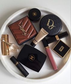 Ysl Make Up Aesthetic, Designer Makeup Aesthetic, Dior Aesthetic Makeup, Expensive Makeup Aesthetic, Dior Core, Chanel Makeup Aesthetic, Luxury Makeup Aesthetic, Makeup Expensive, Dior Makeup Aesthetic