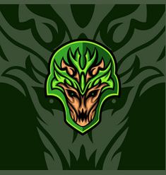 an image of a green and orange wolf head on a dark background with the word warcraft written below it