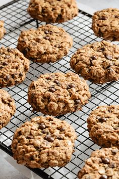 chocolate chip cookies cooling on a rack in the kitchen, ready to go into the oven