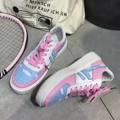 Kawaii Pink & Blue Sky Spring Shoes – Kuru Store Pink Blue Sky, Pink Winter Coat, Korean Fashion Cute, Pokemon Shirts, Grunge Accessories, Y2k Aesthetic Fashion, Candies Shoes, Kawaii Shoes, Pink Flats