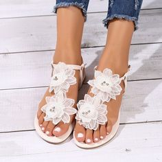 Category:Wedding Shoes,Sandals; Upper Materials:PU; Season:Summer; Heel Type:Flat Heel; Gender:Women's; Type:Wedding Sandals,Bridal Shoes,Bridesmaid Shoes; Style:Minimalism,Bohemia,Casual; Heel Height(inch):<1; Outsole Materials:Rubber; Occasion:Party,Daily,Beach; Closure Type:Loafer; Pattern:Embroidered; Listing Date:01/24/2024; Production mode:External procurement; 2024 Trends:Boho Beach; Size chart date source:Provided by Supplier. Boho Sandals For Wedding, Bridal Shoes Flats Sandals Summer, Boho Wedding Shoes Heels Brides, Boho Bridesmaid Sandals, Bridal Shoes Flats Sandals Beach, Wedding Shoes Sandals For Bride, Bridesmaid Shoes Flat, Wedding Shoes For Bride, Wedding Shoes Sandals