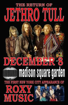 the return of jethro tull and madison square garden at roxy music hall