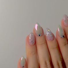 Different Nail Art Designs, Nails Girly, Gem Placement On Nails, Earth Nails, Stone Nail Art, Korean Nail Art, Makeup Nails Designs, Asian Nails, Hello Nails