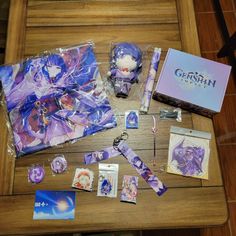 Genshin Gift Box Beelzebul Merchandise Mystery Gift Box New. Comes From A Smoke Free Home. Msrp $115.99 Everything Included In The Box Is In The Second Picture. Genshin Merchandise, New Color, Kids Toys, Action Figures, Kids Shop, Gift Box, Two By Two, Toys, Purple