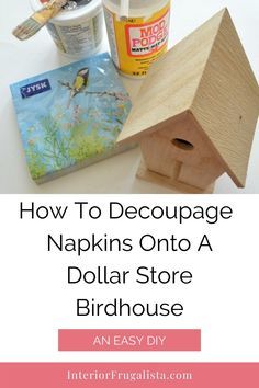 an easy diy project for kids to make a birdhouse with supplies from the dollar store