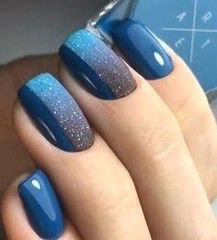 Photo | Nail Art Blue Ideas | sapphirespringscemetery | Flickr Gel Acrylic Nails, Nail Design Inspiration, Acrylic Nail Art, Glitter Nail Art, Manicure E Pedicure, Gorgeous Nails