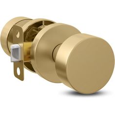 an image of a golden door handle on a white background