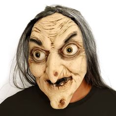 PRICES MAY VARY. This detailed and realistic witch latex mask with a wig can be worn as a scary Halloween costume mask, also a great choice of Masquerade Parties, Costume Parties, Carnival, Christmas, Easter, New Year's Eve Party, etc. Also a PERFECT HALLOWEEN DECORATION for your garden yard, house. The scary mask is made of high-quality naturel latex material, which is soft and docile. For the materila, you will smell latex odor not good when you first open the package, it’s normal and no worry Witch Mask, Halloween Makeup Tutorial Easy, Bronze Makeup Look, Old Man Face, Devil Mask, Mascaras Halloween, Halloween Costume Mask, Scary Halloween Costume, Superhero Masks