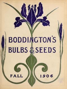 the logo for boddington's bulbs and seeds, fall 2006 is shown