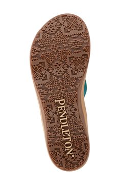 Iconic patterning and ergonomic arch support distinguish this elevated flip-flop that strikes the perfect balance between comfort and style. Textile upper/leather lining/rubber sole Imported Pendleton Blanket, Comfortable Flip Flops, Crater Lake, Comfortable Sandals, Flip Flop, Arch Support, Cute Shoes, Slide Sandals, Rubber Sole