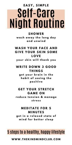 How to have a perfect self-care night routine Check more at https://creativeideas.modstoapk.com/how-to-have-a-perfect-self-care-night-routine/ A Good Skincare Routine, Good Skincare Routine, Heal Your Mind, Good Skincare, Day Routine, Self Care Bullet Journal, Positive Living, Mind Body And Soul