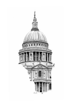 an architectural drawing of the dome of st paul's cathedral