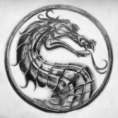 a black and white drawing of a dragon in a circular frame with the word chinese on it